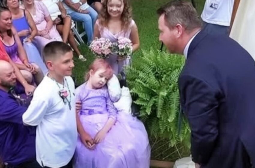 Последним желанием неизлечимо больной 10-летней девочки было сыграть свадьбу. Семья исполнила ее волю